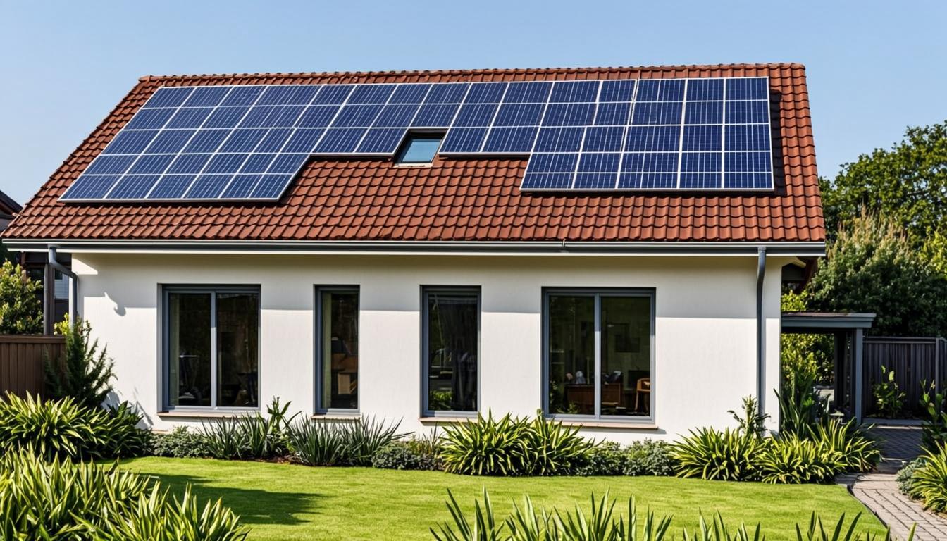 Einfamilienhaus mit Photovoltaikanlage und Batteriespeicher